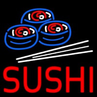 Red Sushi With Sushi Logo Neonreclame