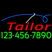 Red Tailor With Phone Number Neonreclame