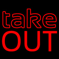 Red Take Out Neonreclame