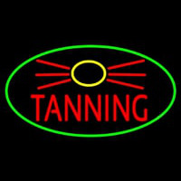 Red Tanning With Sun Logo Neonreclame