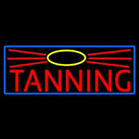 Red Tanning With Sun Logo Neonreclame