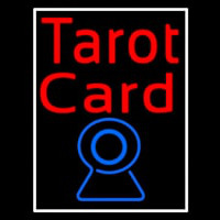 Red Tarot Card Blue Crystal With White Border Neonreclame