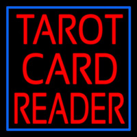 Red Tarot Card Reader Block And Border Neonreclame
