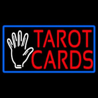 Red Tarot Cards White Palm Neonreclame