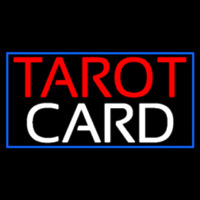 Red Tarot White Card And Blue Border Neonreclame