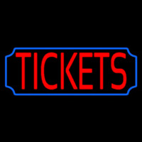 Red Tickets Blue Stylish Border Neonreclame