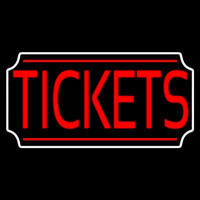 Red Tickets White Stylish Border Neonreclame