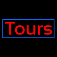 Red Tours Blue Border Neonreclame