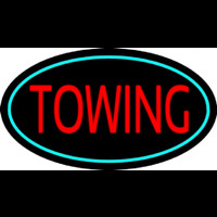 Red Towing Turquoise Border Neonreclame