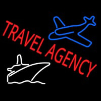 Red Travel Agency With Logo Neonreclame