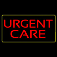 Red Urgent Care Yellow Border Neonreclame