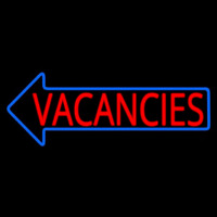 Red Vacancies With Blue Arrow Neonreclame