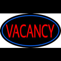 Red Vacancy With Blue Border Neonreclame