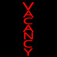 Red Vertical Vacancy Neonreclame