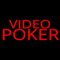 Red Video Poker Neonreclame