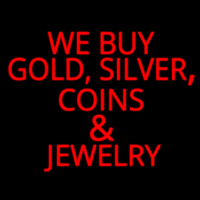 Red We Buy Gold Silver Coins And Jewelry Neonreclame