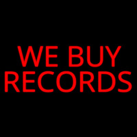 Red We Buy Records Neonreclame