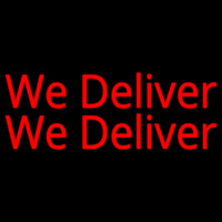 Red We Deliver Neonreclame
