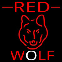 Red Wolf Head Beer Sign Neonreclame