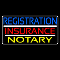 Registration Insurance Notary White Border And Lines Neonreclame