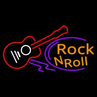 Rock And Roll Acoustic Guitar 1 Neonreclame