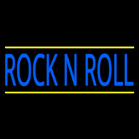 Rock N Roll Block Blue Border 2 Neonreclame