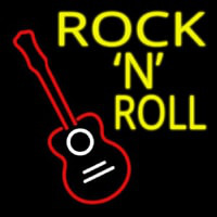 Rock N Roll With Guitar Neonreclame