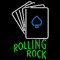 Rolling Rock Cards Beer Sign Neonreclame