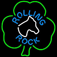 Rolling Rock Horsehead Shamrock Neonreclame