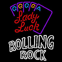 Rolling Rock Lady Luck Series Beer Sign Neonreclame