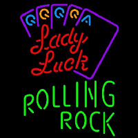 Rolling Rock Lady Luck Series Beer Sign Neonreclame