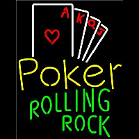 Rolling Rock Poker Ace Series Beer Sign Neonreclame