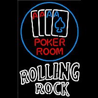 Rolling Rock Poker Room Beer Sign Neonreclame