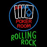 Rolling Rock Poker Room Beer Sign Neonreclame