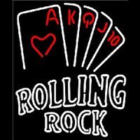Rolling Rock Poker Series Beer Sign Neonreclame