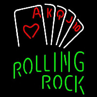 Rolling Rock Poker Series Beer Sign Neonreclame