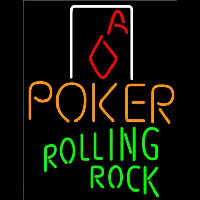 Rolling Rock Poker Squver Ace Beer Sign Neonreclame