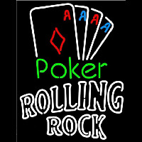 Rolling Rock Poker Tournament Beer Sign Neonreclame