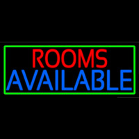 Rooms Available Vacancy With Green Border Neonreclame