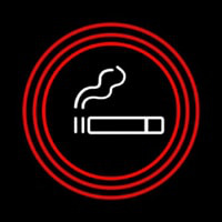 Round Cigar With Smoke Neonreclame