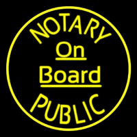 Round Notary Public On Board Neonreclame