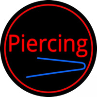 Round Piercing Neonreclame