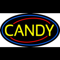 Round Yellow Candy Neonreclame