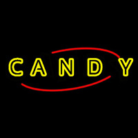 Round Yellow Candy Neonreclame
