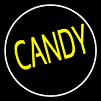 Round Yellow Candy Neonreclame