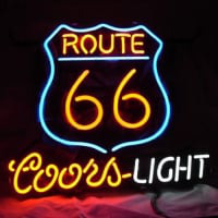Route 66 Coors Bier Bar Open Neonreclame