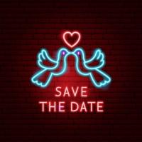 SAVE THE Date Neonreclame
