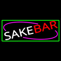 Sake Bar With Green Border Neonreclame