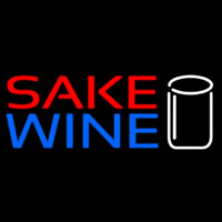 Sake Wine With Glass Neonreclame