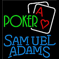 Samuel Adams Green Poker Beer Sign Neonreclame